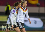 14.04.2026,  WM-Qualifikation Europa, Frauen 2026, 3.Spieltag, Deutschland - Österreich, im Max-Morlock-Stadion Nürnberg, Torjubel Jule Brand (Deutschland) und Lea Schüller (re, Deutschland) 