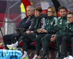 14.04.2026,  WM-Qualifikation Europa, Frauen 2026, 3.Spieltag, Deutschland - Österreich, im Max-Morlock-Stadion Nürnberg, v.li: Trainer Christian Wück (Deutschland), Co-Trainerin Maren Meinert, Co-Trainerin Saskia Bartusiak (Deutschland), Torhüterinnentrainer Michael Fuchs (Deutschland).