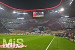 15.04.2026,  Fussball UEFA Championsleague 2025/2026: Viertelfinale Rückspiel,  FC Bayern München - Real Madrid, in der Allianz-Arena München, Choreografie der Südkurve
  

