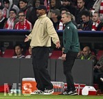 15.04.2026,  Fussball UEFA Championsleague 2025/2026: Viertelfinale Rückspiel,  FC Bayern München - Real Madrid, in der Allianz-Arena München, 
  Trainer Vincent Kompany (FC Bayern München) in Rage

