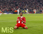 15.04.2026,  Fussball UEFA Championsleague 2025/2026: Viertelfinale Rückspiel,  FC Bayern München - Real Madrid, in der Allianz-Arena München, Torjubel nach dem 4:3 Siegtor von Michael Olise (FC Bayern München) 