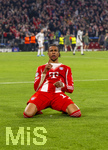 15.04.2026,  Fussball UEFA Championsleague 2025/2026: Viertelfinale Rückspiel,  FC Bayern München - Real Madrid, in der Allianz-Arena München, Torjubel nach dem 4:3 Siegtor von Michael Olise (FC Bayern München) 