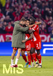 15.04.2026,  Fussball UEFA Championsleague 2025/2026: Viertelfinale Rückspiel,  FC Bayern München - Real Madrid, in der Allianz-Arena München, Torjubel v.li: Josip Stanisic (Bayern München), Luis Diaz (FC Bayern München), Jonathan Tah (FC Bayern München), Dayot Upamecano (FC Bayern München), 