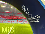 15.04.2026,  Fussball UEFA Championsleague 2025/2026: Viertelfinale Rückspiel,  FC Bayern München - Real Madrid, in der Allianz-Arena München, Das Champions-League-Gate durch das die Mannschaften auf den Platz laufen.