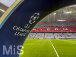 15.04.2026,  Fussball UEFA Championsleague 2025/2026: Viertelfinale Rückspiel,  FC Bayern München - Real Madrid, in der Allianz-Arena München, Das Champions-League-Gate durch das die Mannschaften auf den Platz laufen.