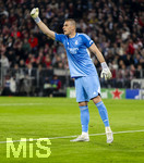 15.04.2026,  Fussball UEFA Championsleague 2025/2026: Viertelfinale Rückspiel,  FC Bayern München - Real Madrid, in der Allianz-Arena München, Torwart Andriy Lunin (Real Madrid) 