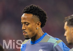 15.04.2026,  Fussball UEFA Championsleague 2025/2026: Viertelfinale Rückspiel,  FC Bayern München - Real Madrid, in der Allianz-Arena München, Eder Militao (Real Madrid) beim Aufwärmen mit Brillianten-Ohrringe 
