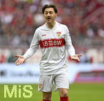 19.04.2026, Fussball Bundesliga 2025/2026, 30.Spieltag, FC Bayern München - VfB Stuttgart, in der Allianz-Arena München,   Angelo Stiller (Stuttgart) unzufrieden.


