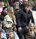 19.04.2026, Fussball Bundesliga 2025/2026, 30.Spieltag, FC Bayern München - VfB Stuttgart, in der Allianz-Arena München,   Lennart Karl Freundin Zoe Käppele (Deutschland) und ihr Freund Lennart Karl (FC Bayern München) 
    

