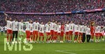 19.04.2026, Fussball Bundesliga 2025/2026, 30.Spieltag, FC Bayern München - VfB Stuttgart, in der Allianz-Arena München,   Die Bayern Spieler feiern die Meisterschaft mit Kakadu Shirts


