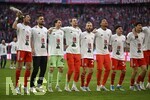 19.04.2026, Fussball Bundesliga 2025/2026, 30.Spieltag, FC Bayern München - VfB Stuttgart, in der Allianz-Arena München,   Die Bayern Spieler feiern die Meisterschaft mit Kakadu Shirts, v.l. Leon Goretzka (FC Bayern München), Torwart Sven Ulreich (FC Bayern München), Torwart Jonas Urbig (FC Bayern München), Torwart Manuel Neuer (FC Bayern München), Konrad Laimer (FC Bayern München), Torwart Leonard Prescott (FC Bayern München), Deniz Ofli (FC Bayern München), Min-jae Kim (Bayern München, Minjae Kim)
  

