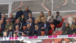 19.04.2026, Fussball Bundesliga 2025/2026, 30.Spieltag, FC Bayern München - VfB Stuttgart, in der Allianz-Arena München, Ehrentribüne, mit: Dieter Hoeness, Ex-Vorstandsvorsitzender Karl-Heinz Rummenigge (FC Bayern München), Ehren-Präsident Uli Hoeneß (FC Bayern München, Hoeness), ROUVEN KASPER (VORSTAND MARKETING UND VERTRIEB, FCB), Sportvorstand Max Eberl (Bayern München), Co-Trainer Benjamin Glück (Nationalmannschaft Deutschland), Trainer Julian Nagelsmann (Nationalmannschaft Deutschland), Antonio Di Salvo (Cheftrainer U21 Deutschland), Präsident Herbert Hainer (FC Bayern), Vorstandsvorsitzender Jan-Christian Dreesen (FC Bayern München), 