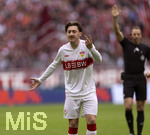 19.04.2026, Fussball Bundesliga 2025/2026, 30.Spieltag, FC Bayern München - VfB Stuttgart, in der Allianz-Arena München, Angelo Stiller (Stuttgart) 