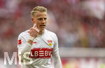 19.04.2026, Fussball Bundesliga 2025/2026, 30.Spieltag, FC Bayern München - VfB Stuttgart, in der Allianz-Arena München, Chris Führich (Stuttgart) unzufrieden