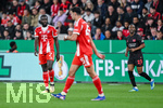 22.04.2026, Fussball DFB-Pokal  2025/2026 Halbfinale, Bayer Leverkusen - FC Bayern München, in der BayArena Leverkusen. Dayot Upamecano (FC Bayern München)  