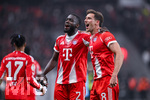 22.04.2026, Fussball DFB-Pokal  2025/2026 Halbfinale, Bayer Leverkusen - FC Bayern München, in der BayArena Leverkusen. Dayot Upamecano (FC Bayern München), Leon Goretzka (FC Bayern München)