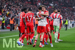 22.04.2026, Fussball DFB-Pokal  2025/2026 Halbfinale, Bayer Leverkusen - FC Bayern München, in der BayArena Leverkusen. Jamal Musiala (FC Bayern München) , Leon Goretzka (FC Bayern München)