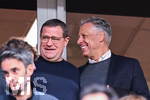 22.04.2026, Fussball DFB-Pokal  2025/2026 Halbfinale, Bayer Leverkusen - FC Bayern München, in der BayArena Leverkusen. Sportvorstand Max Eberl (FC Bayern München), Stefan Mennerich (FC Bayern München)