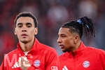 22.04.2026, Fussball DFB-Pokal  2025/2026 Halbfinale, Bayer Leverkusen - FC Bayern München, in der BayArena Leverkusen. Jamal Musiala (FC Bayern München) , Michael Olise (FC Bayern München)


