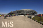 25.04.2026, Fussball 1. Bundesliga 2025/2026, 31.Spieltag, FC Augsburg - Eintracht Frankfurt, in der WWK-Arena Augsburg.  Aussenansicht der WWK-Arena vor dem Spiel. 