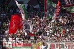 25.04.2026, Fussball 1. Bundesliga 2025/2026, 31.Spieltag, FC Augsburg - Eintracht Frankfurt, in der WWK-Arena Augsburg. Fans Augsburg