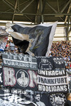 25.04.2026, Fussball 1. Bundesliga 2025/2026, 31.Spieltag, FC Augsburg - Eintracht Frankfurt, in der WWK-Arena Augsburg. Fans Frankfurt in ihrem Block