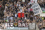 25.04.2026, Fussball 1. Bundesliga 2025/2026, 31.Spieltag, FC Augsburg - Eintracht Frankfurt, in der WWK-Arena Augsburg. Fans Frankfurt in ihrem Block 