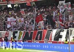 26.04.2026, Fussball 1. Bundesliga 2025/2026, 31.Spieltag, VfB Stuttgart - SV Werder Bremen, in der MHP-Arena Stuttgart, Die Stuttgarter Fans feuern an

