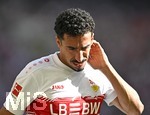 26.04.2026, Fussball 1. Bundesliga 2025/2026, 31.Spieltag, VfB Stuttgart - SV Werder Bremen, in der MHP-Arena Stuttgart, Tiago Tomas (Stuttgart) nachdenklich.

