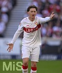 26.04.2026, Fussball 1. Bundesliga 2025/2026, 31.Spieltag, VfB Stuttgart - SV Werder Bremen, in der MHP-Arena Stuttgart, Angelo Stiller (Stuttgart) gestikuliert.

