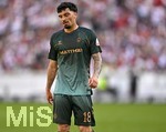 26.04.2026, Fussball 1. Bundesliga 2025/2026, 31.Spieltag, VfB Stuttgart - SV Werder Bremen, in der MHP-Arena Stuttgart, Cameron Puertas (Werder Bremen) nachdenklich.

