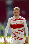 26.04.2026, Fussball 1. Bundesliga 2025/2026, 31.Spieltag, VfB Stuttgart - SV Werder Bremen, in der MHP-Arena Stuttgart, Chris Führich (Stuttgart) beim Aufwärmen.