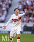 26.04.2026, Fussball 1. Bundesliga 2025/2026, 31.Spieltag, VfB Stuttgart - SV Werder Bremen, in der MHP-Arena Stuttgart, Angelo Stiller (Stuttgart) unzufrieden  