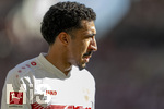 26.04.2026, Fussball 1. Bundesliga 2025/2026, 31.Spieltag, VfB Stuttgart - SV Werder Bremen, in der MHP-Arena Stuttgart, Tiago Tomas (Stuttgart) nachdenklich 