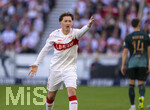 26.04.2026, Fussball 1. Bundesliga 2025/2026, 31.Spieltag, VfB Stuttgart - SV Werder Bremen, in der MHP-Arena Stuttgart, Angelo Stiller (Stuttgart) unzufrieden  