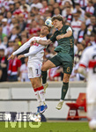 26.04.2026, Fussball 1. Bundesliga 2025/2026, 31.Spieltag, VfB Stuttgart - SV Werder Bremen, in der MHP-Arena Stuttgart, v.li: Maximilian Mittelstädt (Stuttgart) gegen Jens Stage (Werder Bremen) 