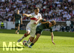 26.04.2026, Fussball 1. Bundesliga 2025/2026, 31.Spieltag, VfB Stuttgart - SV Werder Bremen, in der MHP-Arena Stuttgart, v.li: Jamie Leweling (Stuttgart) gegen Olivier Deman (Werder Bremen) 