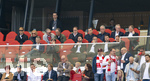 26.04.2026, Fussball 1. Bundesliga 2025/2026, 31.Spieltag, VfB Stuttgart - SV Werder Bremen, in der MHP-Arena Stuttgart, Vereinsführung VfB Stuttgart auf der Tribüne, mit Serdar Tasci ( VfB Stuttgart Aufsichtsratsmitglied), Alexander Wehrle (VfB Vorstandsvorsitzender), Dietmar Allgaier (VfB Aufsichtsratsvorsitzender), Erwinb Staudt, Joachim Löw, 
