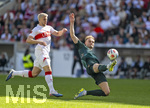 26.04.2026, Fussball 1. Bundesliga 2025/2026, 31.Spieltag, VfB Stuttgart - SV Werder Bremen, in der MHP-Arena Stuttgart, v.li: Ermedin Demirovic (Stuttgart) gegen Senne Lynen (Werder Bremen) 