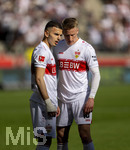 26.04.2026, Fussball 1. Bundesliga 2025/2026, 31.Spieltag, VfB Stuttgart - SV Werder Bremen, in der MHP-Arena Stuttgart, v.li:  Badredine Bouanani (Stuttgart), Chris Führich (Stuttgart) 