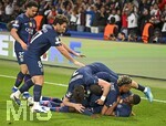 28.04.2026, Fussball UEFA Championsleague 2025/2026: Halbfinale Hinspiel,  Paris St. Germain - FC Bayern München, im Stadion Parc de Princes in Paris (Frankreich). Ousmane Dembele (FC Paris Saint-Germain) Torjubel 
  

