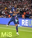 28.04.2026, Fussball UEFA Championsleague 2025/2026: Halbfinale Hinspiel,  Paris St. Germain - FC Bayern München, im Stadion Parc de Princes in Paris (Frankreich).Ousmane Dembele (FC Paris Saint-Germain) Torjubel mit Desire Doue (FC Paris Saint-Germain) 
  


