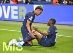 28.04.2026, Fussball UEFA Championsleague 2025/2026: Halbfinale Hinspiel,  Paris St. Germain - FC Bayern München, im Stadion Parc de Princes in Paris (Frankreich).Ousmane Dembele (FC Paris Saint-Germain) Torjubel mit Desire Doue (FC Paris Saint-Germain) 
  

