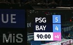 28.04.2026, Fussball UEFA Championsleague 2025/2026: Halbfinale Hinspiel,  Paris St. Germain - FC Bayern München, im Stadion Parc de Princes in Paris (Frankreich). Nach 90 Minuten steht es 5:4
  


