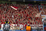 28.04.2026, Fussball UEFA Championsleague 2025/2026: Halbfinale Hinspiel,  Paris St. Germain - FC Bayern München, im Stadion Parc de Princes in Paris (Frankreich). Fans Bayern München in ihrem Block.
  
