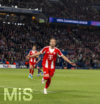 28.04.2026, Fussball UEFA Championsleague 2025/2026: Halbfinale Hinspiel,  Paris St. Germain - FC Bayern München, im Stadion Parc de Princes in Paris (Frankreich). Torjubel Harry Kane (FC Bayern München), 