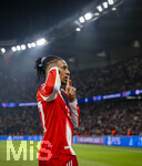 28.04.2026, Fussball UEFA Championsleague 2025/2026: Halbfinale Hinspiel,  Paris St. Germain - FC Bayern München, im Stadion Parc de Princes in Paris (Frankreich). Michael Olise (FC Bayern München) Torjubel.
  
