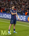 28.04.2026, Fussball UEFA Championsleague 2025/2026: Halbfinale Hinspiel,  Paris St. Germain - FC Bayern München, im Stadion Parc de Princes in Paris (Frankreich). Torjubel Khvicha Kvaratskhelia (FC Paris Saint-Germain) 
  
