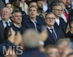 28.04.2026, Fussball UEFA Championsleague 2025/2026: Halbfinale Hinspiel,  Paris St. Germain - FC Bayern München, im Stadion Parc de Princes in Paris (Frankreich). v.li: Präsident Herbert Hainer (FC Bayern) und Vorstandsvorsitzender Jan-Christian Dreesen (FC Bayern München).