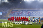 28.04.2026, Fussball UEFA Championsleague 2025/2026: Halbfinale Hinspiel,  Paris St. Germain - FC Bayern München, im Stadion Parc de Princes in Paris (Frankreich). Aufstellung der Mannschaften vor dem Spiel. 